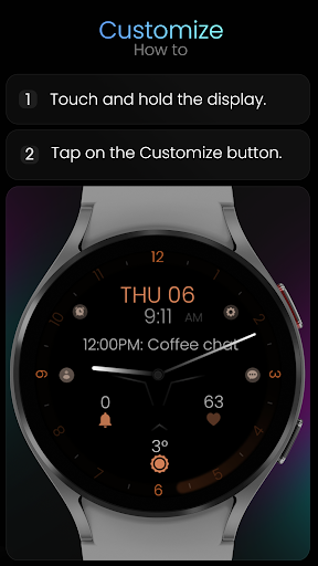 Minimal Black v30 Watch Face Bildschirmfoto 7