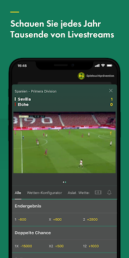 bet365 Sportwetten Bildschirmfoto 2