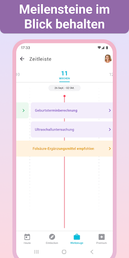 Schwangerschaft + Tracker-App Bildschirmfoto 5