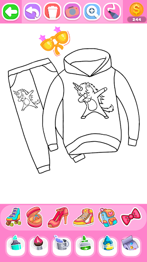 Dress Coloring Game Glitter Bildschirmfoto 22
