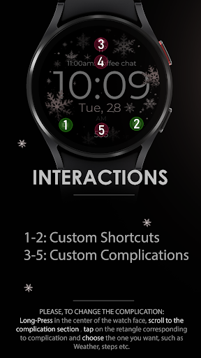Snowflake rose gold watch face Bildschirmfoto 3