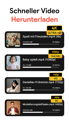 Alle Video Downloader App Bildschirmfoto 1