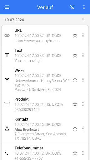 QR & Barcode Scanner (Deutsch) Bildschirmfoto 1