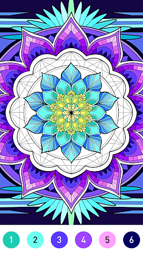 Mandala Color by Number Book Bildschirmfoto 1