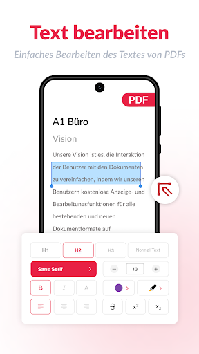 PDF Editor: PDF bearbeiten Bildschirmfoto 2