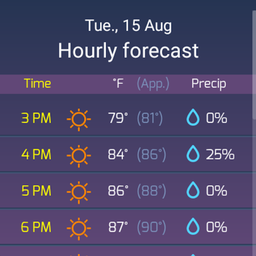 SkyHalo Weather for Wear OS Bildschirmfoto 1