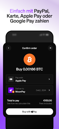 MoonPay: Kaufe Bitcoin & mehr Bildschirmfoto 2