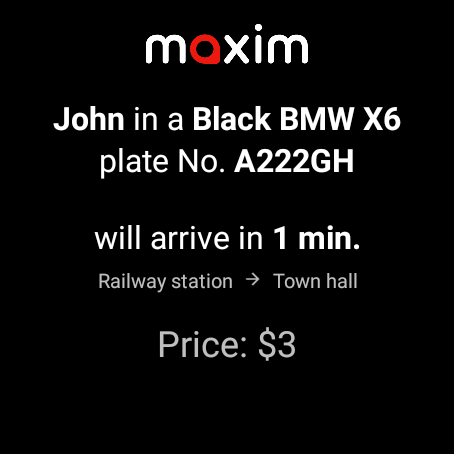 maxim — order a taxi & food Bildschirmfoto 6