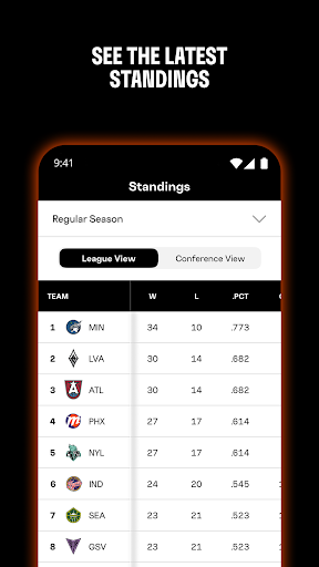 WNBA - Live Games & Scores Bildschirmfoto 7