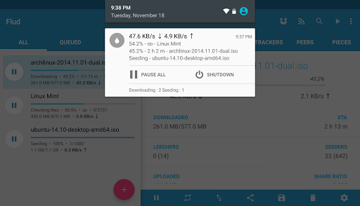 Flud - Torrent Downloader Bildschirmfoto 5