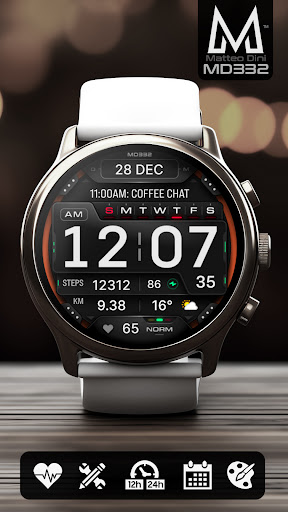 MD332 Digital watch face Bildschirmfoto 1
