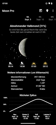 My Moon Phase Pro Bildschirmfoto 1