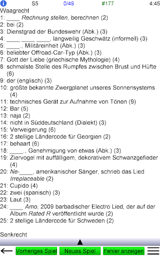 Deutsches Kreuzworträtsel Bildschirmfoto 15