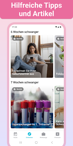 Schwangerschaft + Tracker-App Bildschirmfoto 2