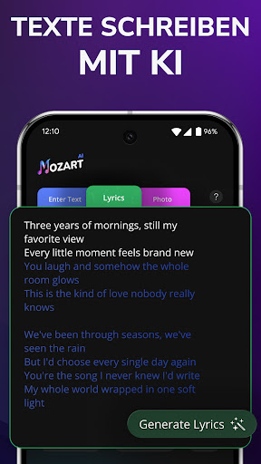 KI-Songgenerator - Mozart AI Bildschirmfoto 4