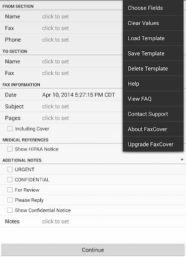 FaxCover Pro Create Cover Page Bildschirmfoto 9