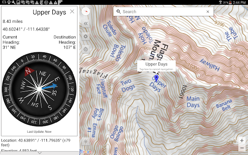 Wasatch Backcountry Skiing Map Bildschirmfoto 8