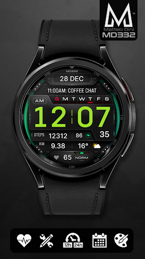 MD332 Digital watch face Bildschirmfoto 14