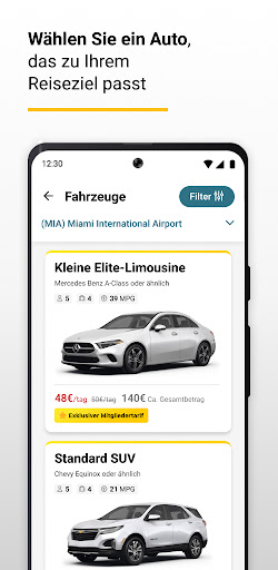 Hertz Mietwagen – jetzt buchen Bildschirmfoto 5