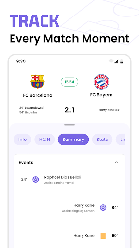 Football Live Scores: SnapGoal Bildschirmfoto 1
