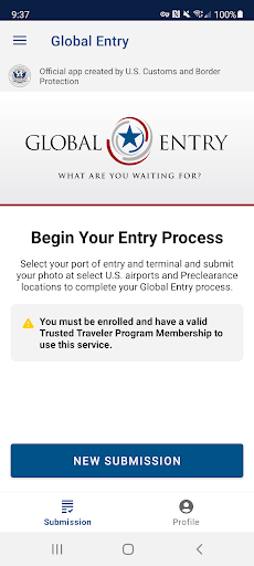 Global Entry Bildschirmfoto 2