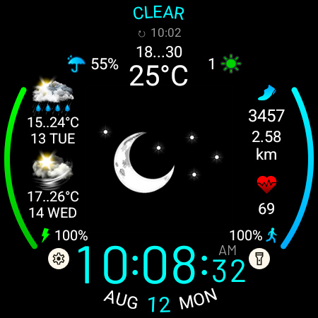 Weather watch face W5.5 Bildschirmfoto 1
