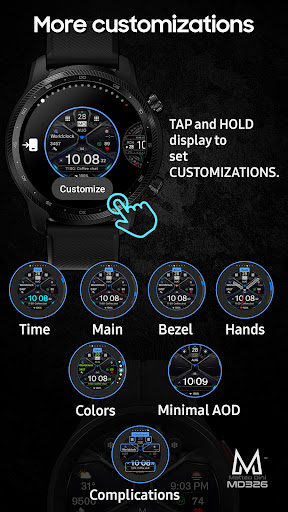 MD326 3D Modern Watch Face Bildschirmfoto 13