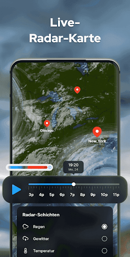 Wettervorhersage mit Radar Bildschirmfoto 3