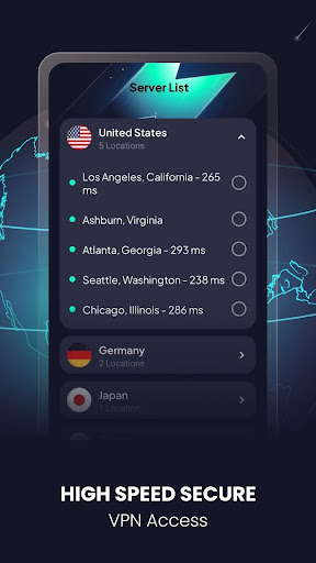 HyperFast VPN-Private Internet Bildschirmfoto 1