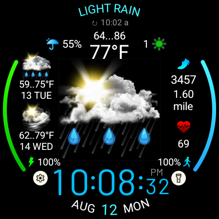 Weather watch face W5.5 Bildschirmfoto 10