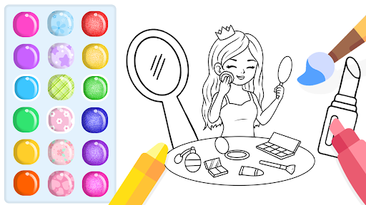 Glitter Beauty Coloring Pages Bildschirmfoto 26