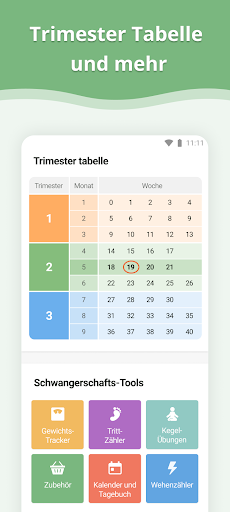Schwangerschafts-App Bildschirmfoto 1