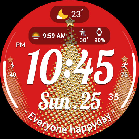 ACRO Happy Christmas Watchface Bildschirmfoto 4