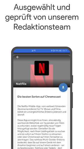 Apps für Chromecast Bildschirmfoto 2
