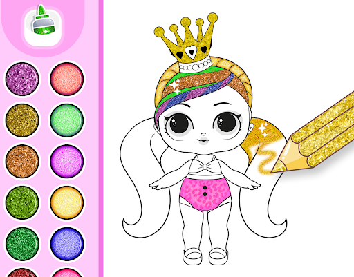 Princess Coloring Book Glitter Bildschirmfoto 9