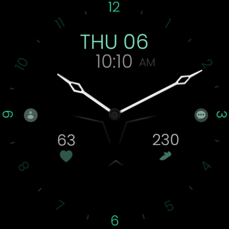 Minimal Black v30 Watch Face Bildschirmfoto 14