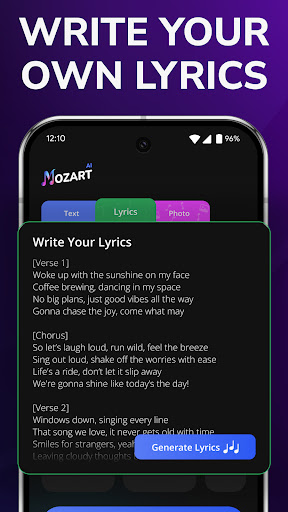 KI-Songgenerator - Mozart AI Bildschirmfoto 1