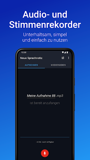 Stimmrekorder Plus Profi Bildschirmfoto 1