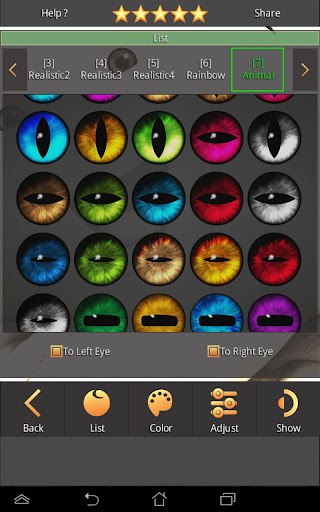 FoxEyes - Change Eye Color Bildschirmfoto 8