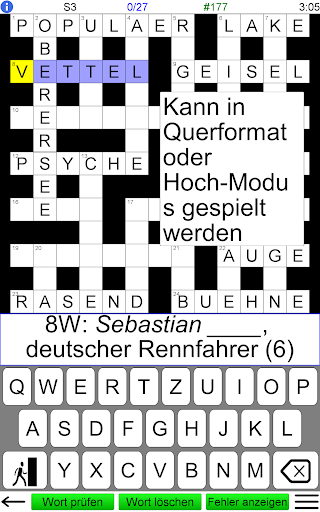 Deutsches Kreuzworträtsel Bildschirmfoto 23