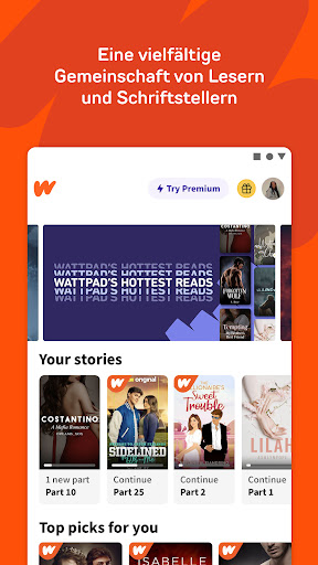Wattpad - Wo Geschichten leben Bildschirmfoto 3