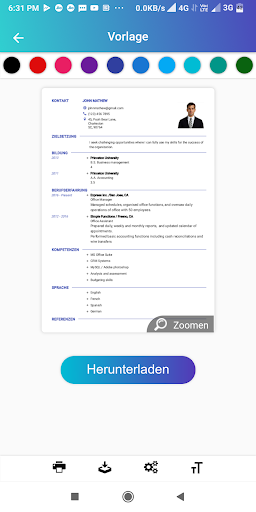Lebenslauf erstellen Bewerbung Bildschirmfoto 4