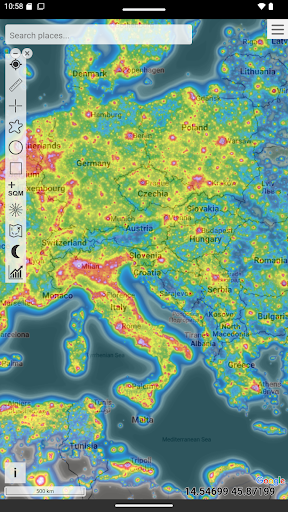 Light pollution map Bildschirmfoto 12