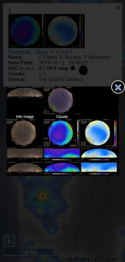 Light pollution map Bildschirmfoto 2
