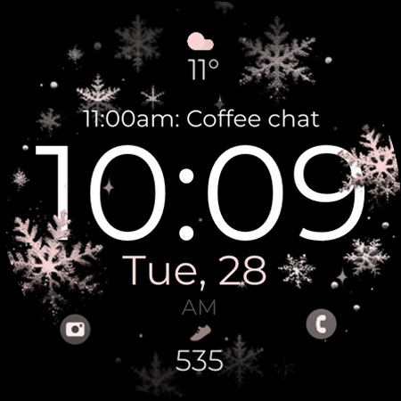 Snowflake rose gold watch face Bildschirmfoto 6