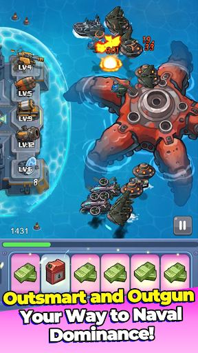 Sea Clash: Idle Naval Battle Bildschirmfoto 8