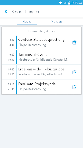 Skype for Business for Android Bildschirmfoto 8