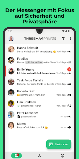 Threema. Der sichere Messenger Bildschirmfoto 1
