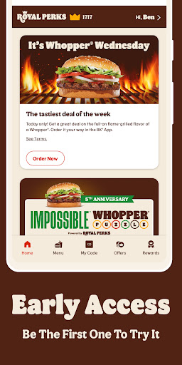 BURGER KING® App Bildschirmfoto 1
