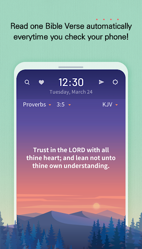 BitBible ENG -Lockscreen+Alarm Bildschirmfoto 1